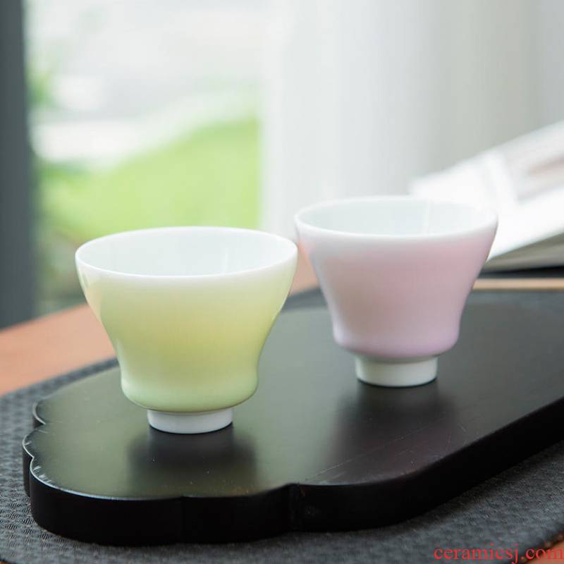 Get in kung fu tea set manual ceramic cups large sample tea cup jingdezhen built home master cup single CPU