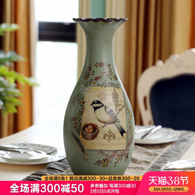 American ceramic furnishing articles sitting room of large vase vase Europe type restoring ancient ways of new Chinese style household adornment art