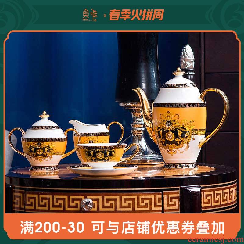 Mr Wei court of a complete set of coffee set suit European ceramic household English afternoon tea cup coffee cups of tea