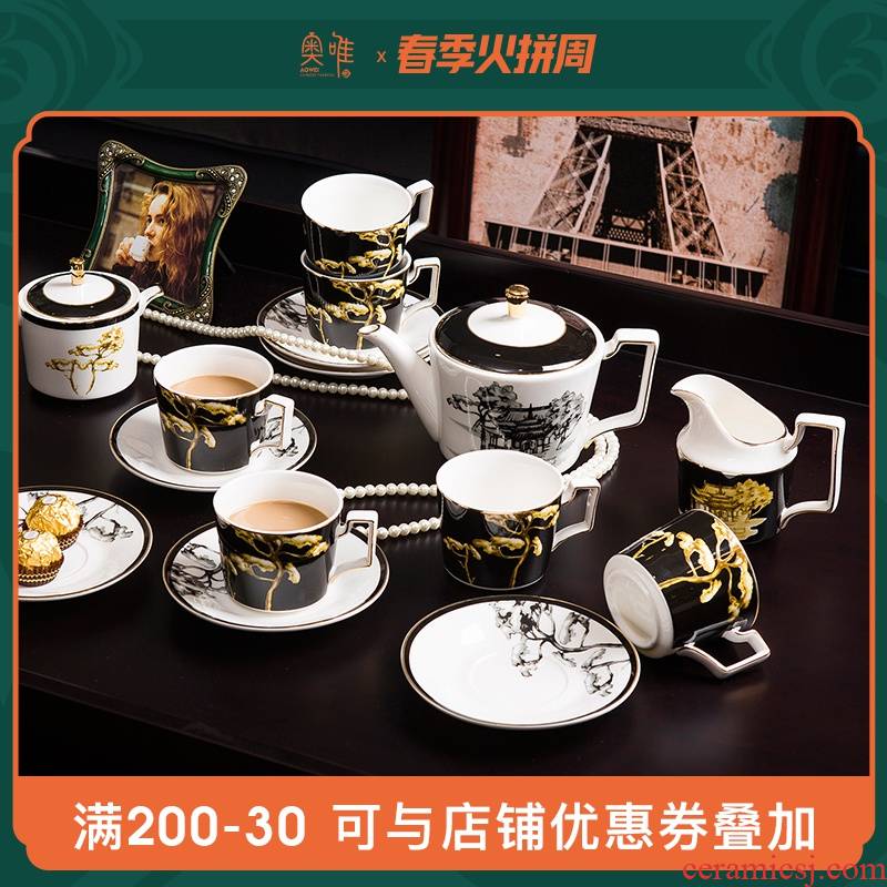 Wedding tea set of household ceramic coffee set American English afternoon tea ipads China tea sets tea gifts