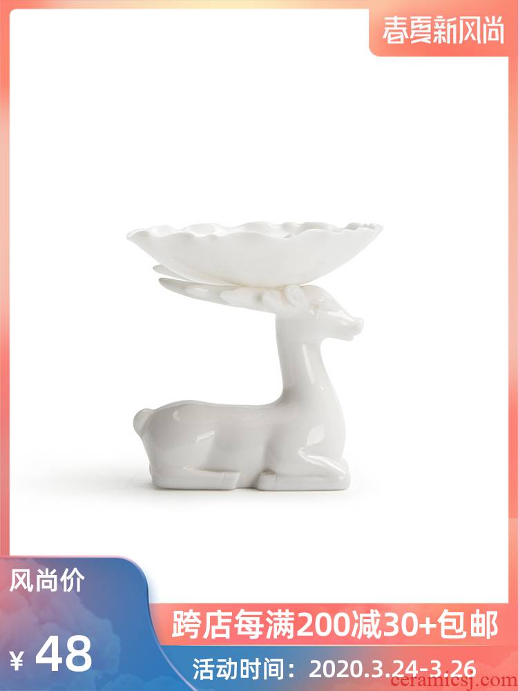 Mr Nan shan nine colored deer jade porcelain tea filter filter creative ceramic tea tea accessories white porcelain)