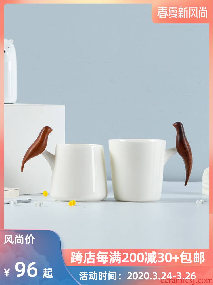 Mr Nan shan colorful glass ceramic keller cup couples creative keller cup custom office home
