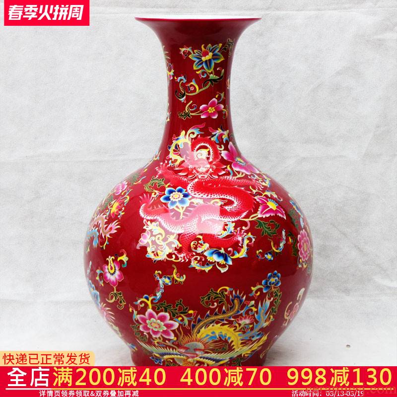 Aj37 jingdezhen ceramics vase furnishing articles in extremely good fortune sitting room tea table decoration of Chinese style household furnishing articles