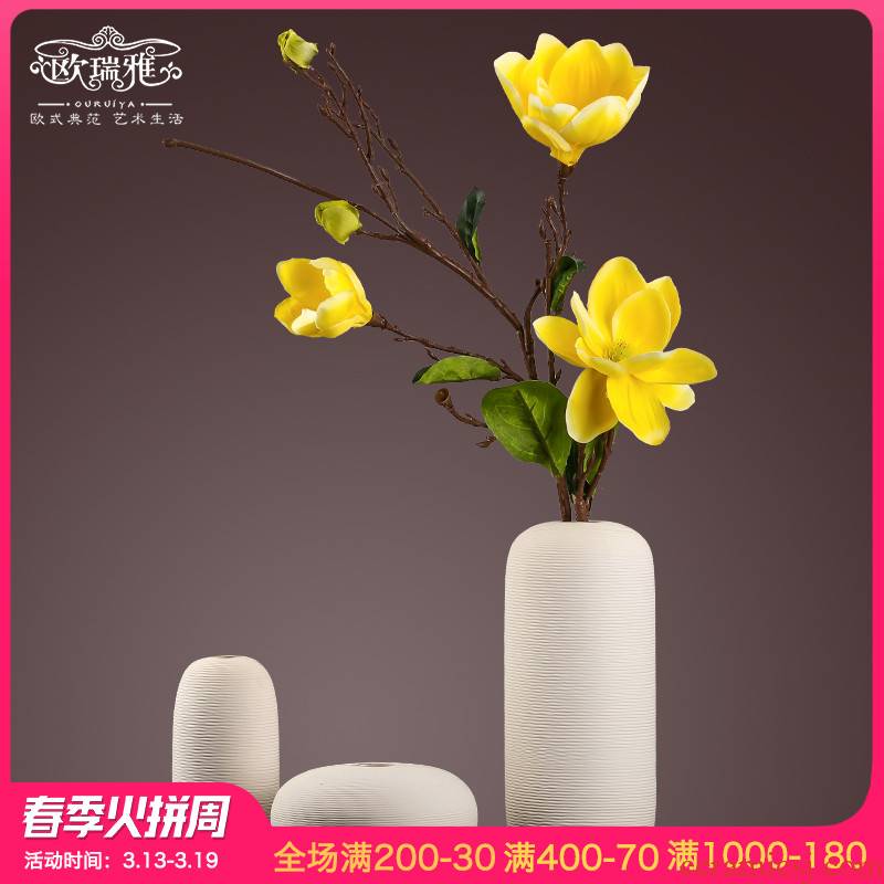 I and contracted sitting room table ceramic vase furnishing articles of new Chinese style household soft adornment flower arranging flowers is the living room