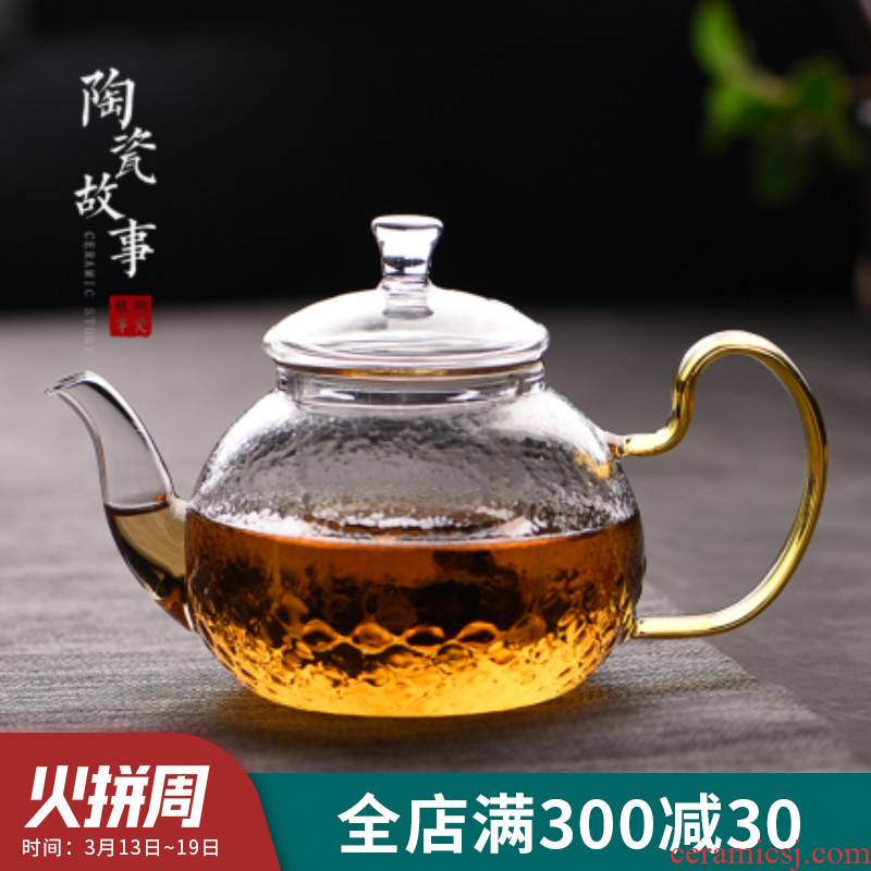 Ceramic teapot story single pot of heat - resistant glass home tea filter teapot little teapot tea set