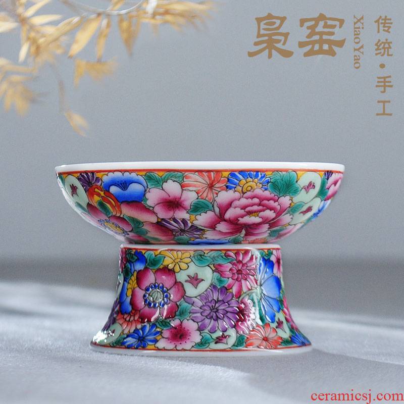 The Owl up jingdezhen hand - made pastel kung fu tea accessories ceramics) tea tea filtration rack