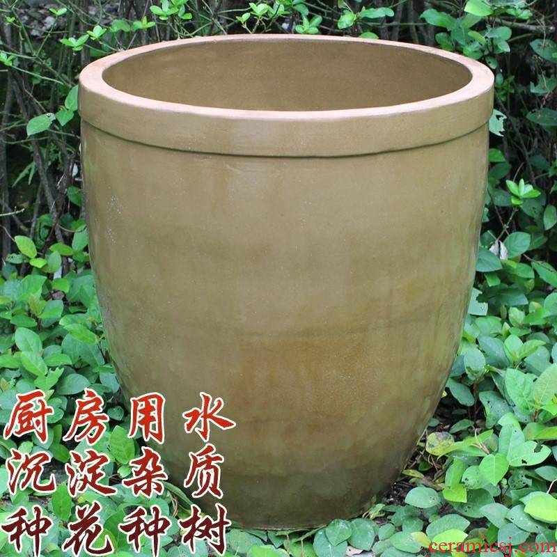 Lead - free water tanks with fish tank household ceramics courtyard old tank large storage tank lotus lotus cylinder