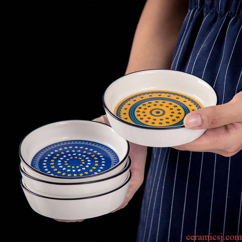 Creative folk ceramic ipads plate household sauce dish dish dish seasoning disc dip in soy sauce vinegar sweet dessert plate