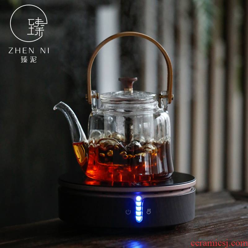 By fully automatic electric TaoLu mud home cooked pu - erh tea, black tea tea kettle furnace heat - resistant glass curing pot boil tea