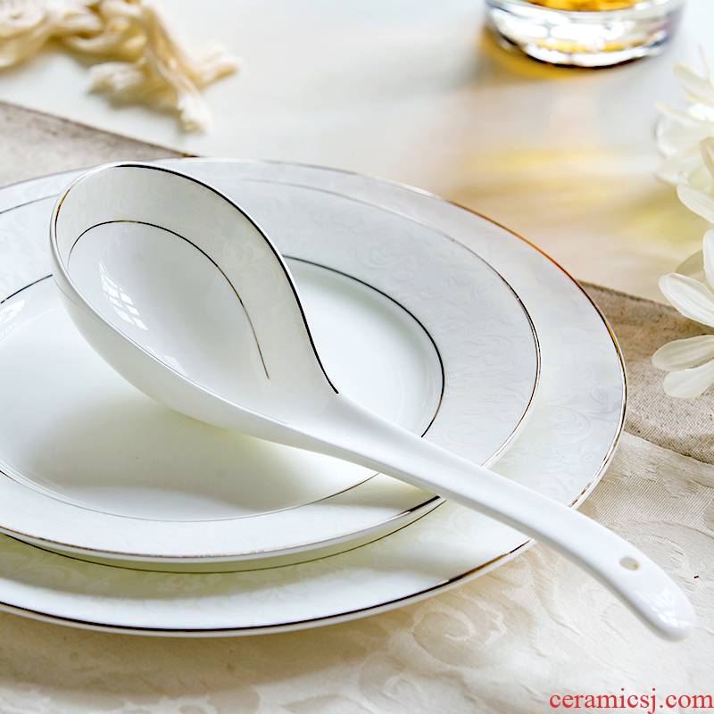 Sheng 's spoon, spoon stir long - handled spoon run ipads China big spoon, spoon, run ceramic tableware