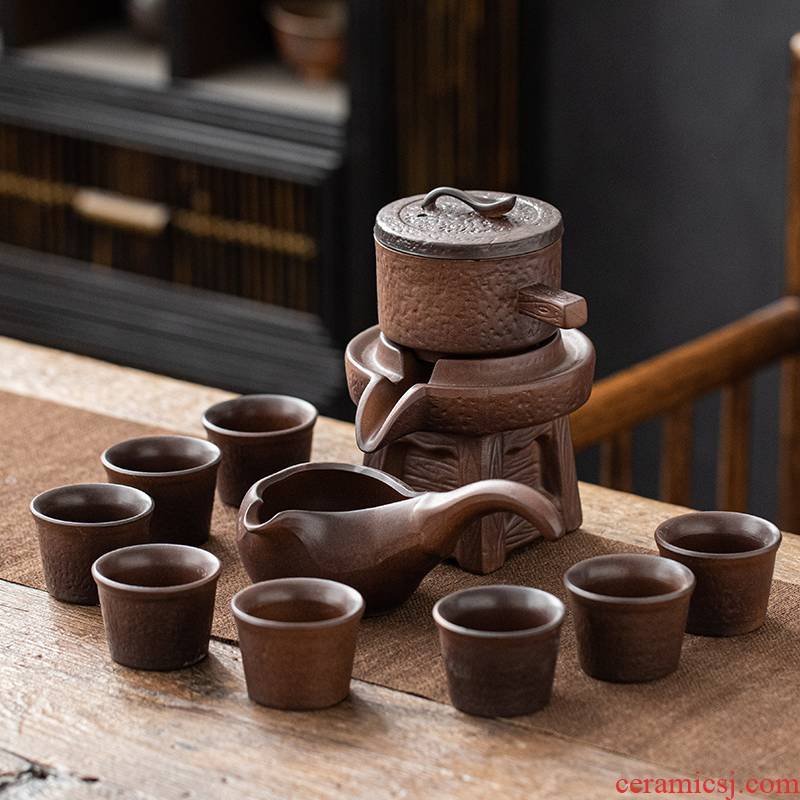 Porcelain heng tong firewood fortunes automatically ceramic kung fu tea set fit lazy people make tea cups of tea POTS