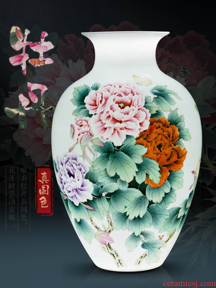 Jingdezhen ceramics hand - made ceramic vases, flower arranging new Chinese style living room, bedroom adornment handicraft furnishing articles of marriage