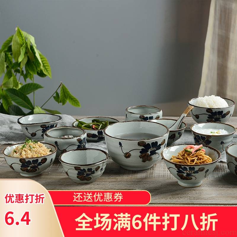 Three creative ceramics, Japan and South Chesapeake to eat rice bowl rice bowl porringer household hotel supplies tableware characteristics