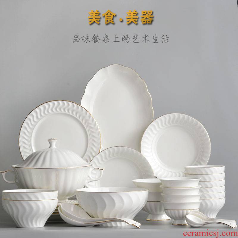 Tang Shanhong rose gold conch series light much tableware suit household dishes ipads China