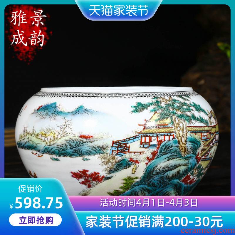 The Master of jingdezhen ceramics creative hand - made desktop furnishing articles sitting room feng shui desk writing brush washer from arts and crafts