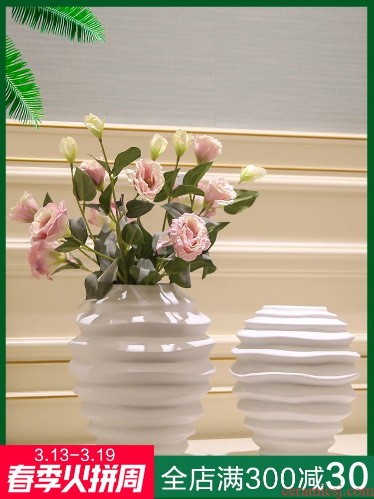 Jingdezhen ceramics vases, I and contracted sitting room porch dried flowers flower arrangement of Chinese style household decorations furnishing articles