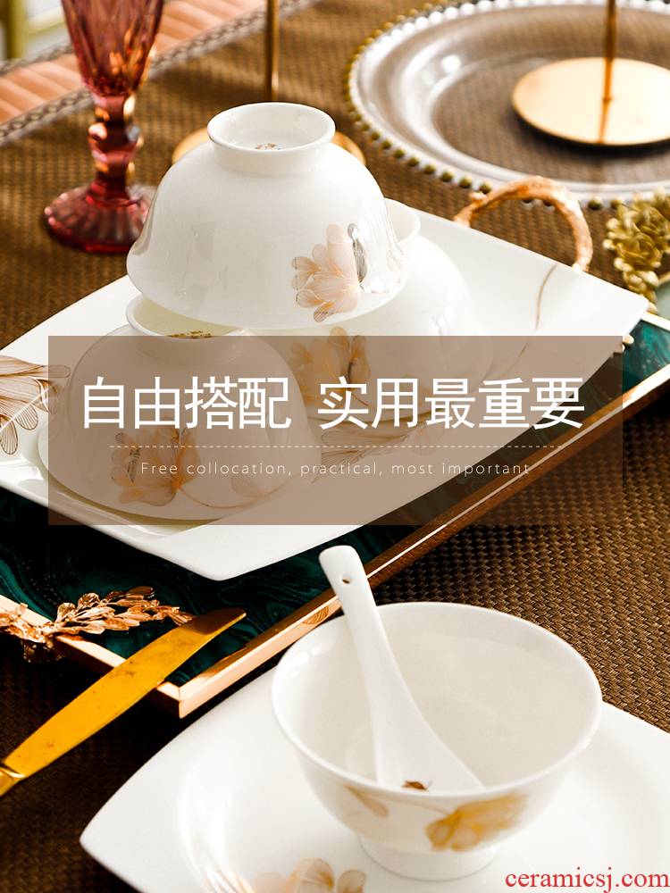 Jingdezhen ceramics creative dish bowl dish dish dish of rice bowls of household rainbow such as bowl dishes suit household sheet is tasted