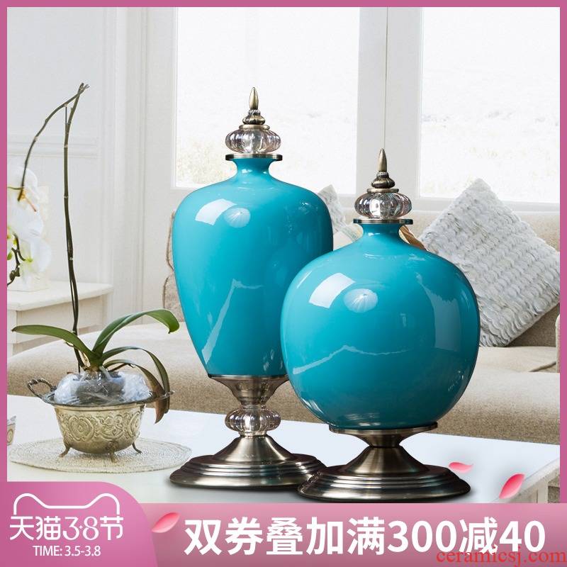 New classical home decoration ceramic handicraft furnishing articles I and contracted sitting room TV ark, example room decoration