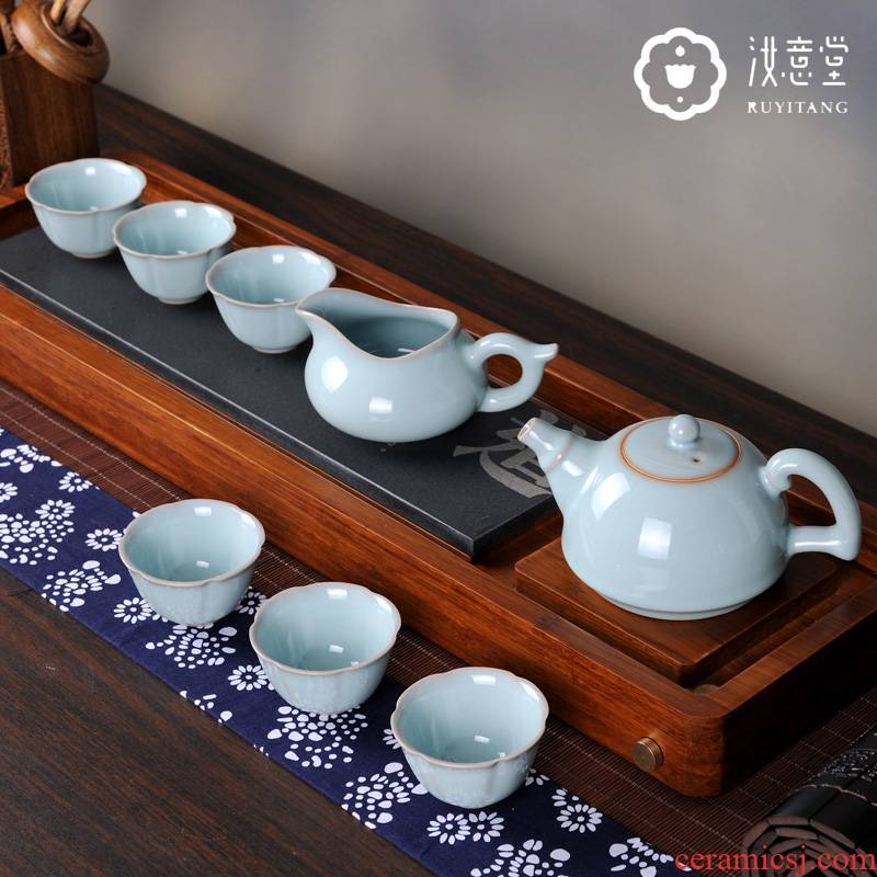 Your up kung fu tea set manually Your porcelain ceramic teapot teacup combination of Chinese style restoring ancient ways household tea tea