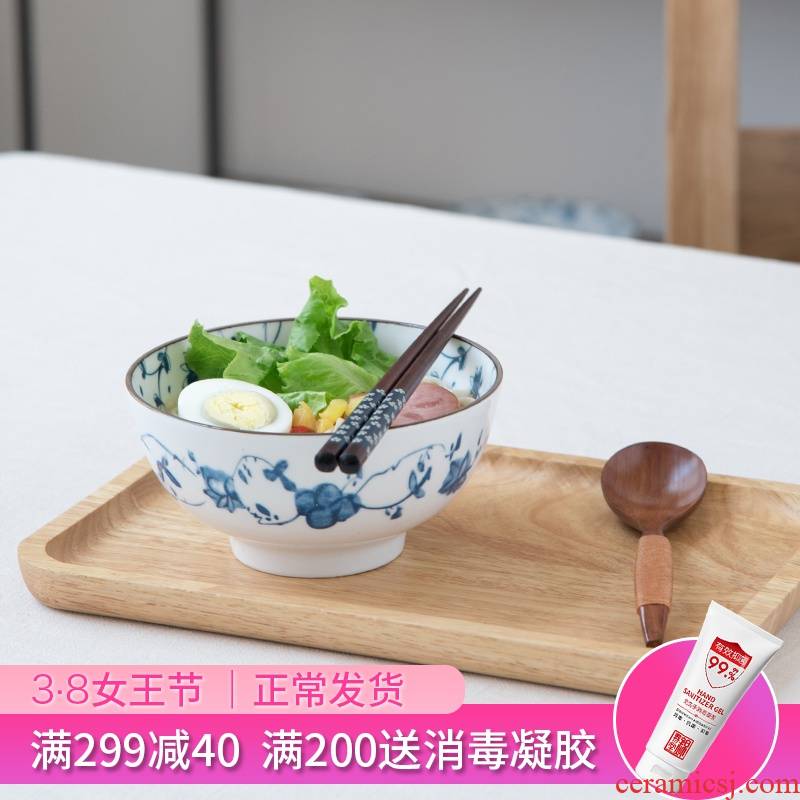 West fu Japanese blue and white bowl of ceramic tableware and wind household rainbow such as bowl bowl dish bowl bowl dessert bowls of rice bowls