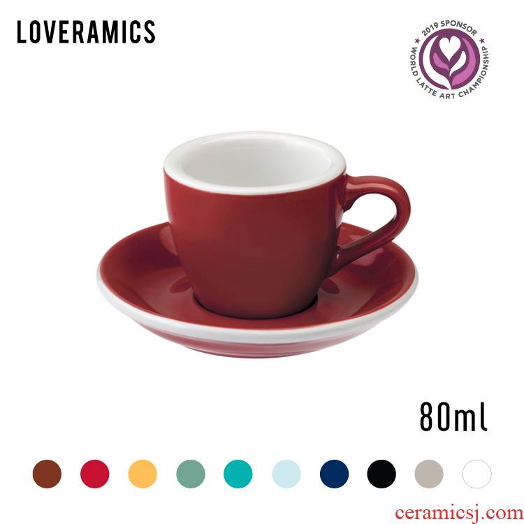 Loveramics love Mrs Egg 80 ml classic espresso cups and saucers Italian cup/base color