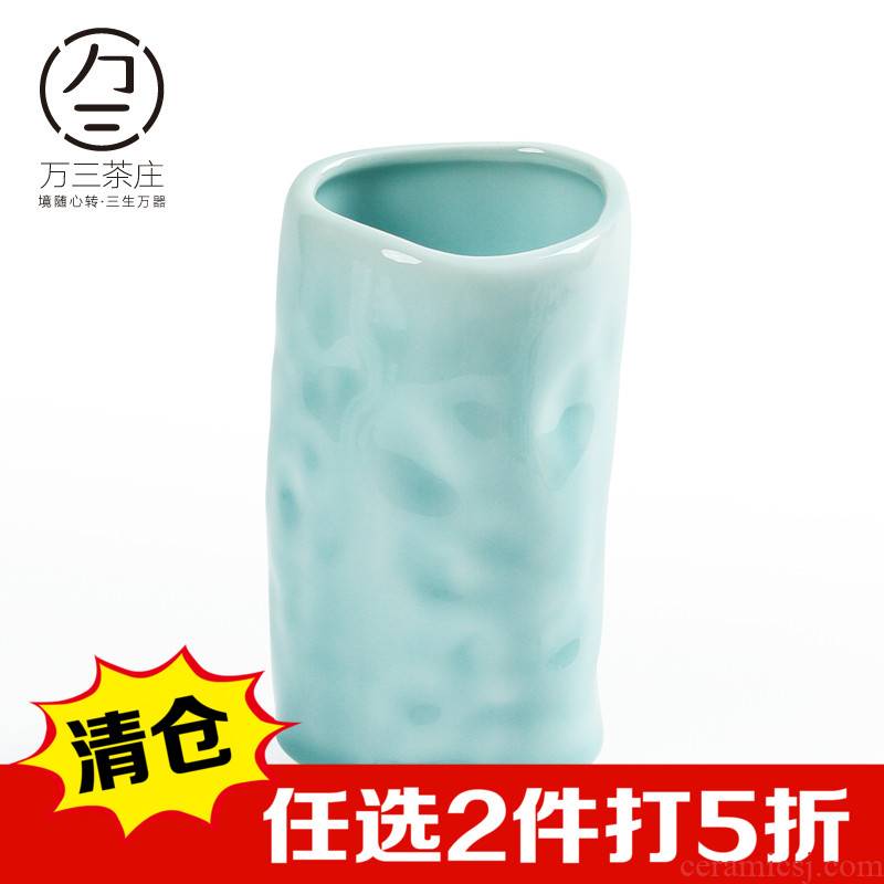 Three thousand tea contracted household adornment flowers flower implement celadon sitting room place vases, ceramic tea accessories