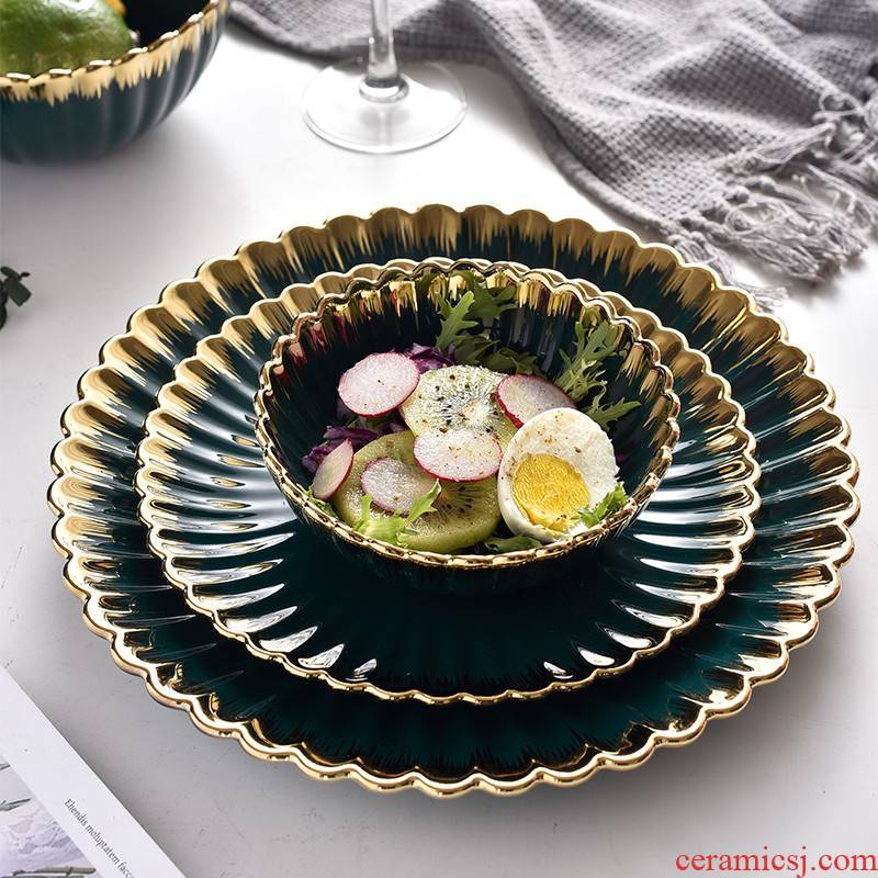 The Nordic ceramic fruit bowl sitting room household individuality creative up phnom penh ins small delicate modern salad bowl bowl