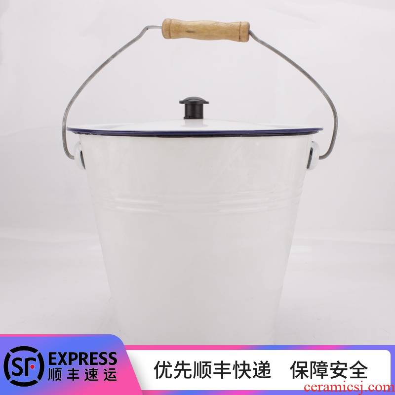 24 to 30 enamel with freight insurance 】 【 barrels of acid and alkali bucket cylinder barrels ricer box detong experiment