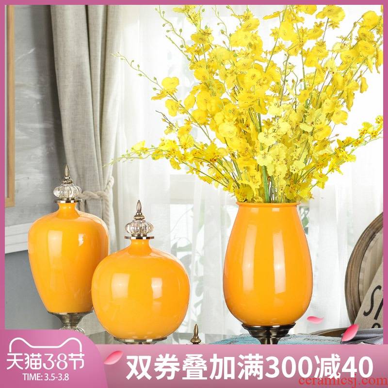 Home decoration vase soft furnishing articles ceramic handicraft artical example room living room TV cabinet decoration