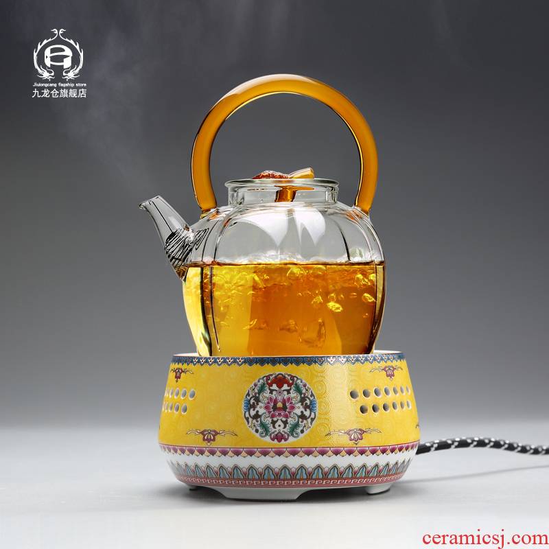 DH black tea boiled tea machine automatic steam steamed household heat - resistant glass teapot electricity TaoLu special ceramic tea stove cooking
