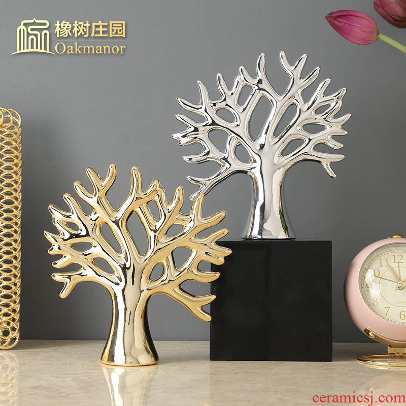 Creative rich tree furnishing articles lucky room sitting room decorate a desktop ceramic decoration home decoration and crafts