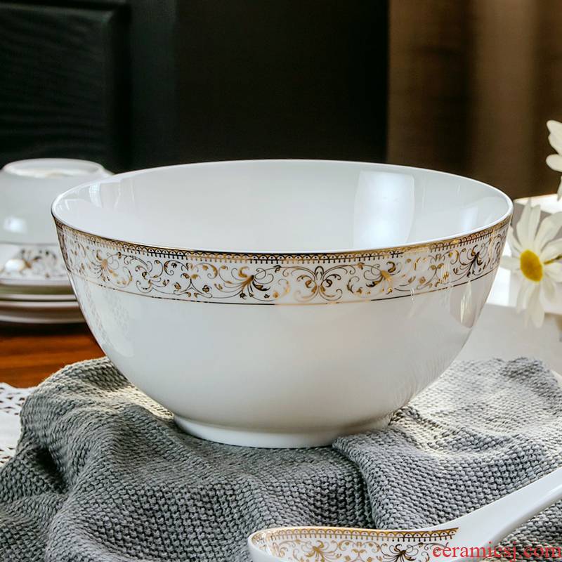 Creative tableware bowls bowl big ipads soup bowl eight inches rainbow such use European ceramic bowl of soup basin microwave dinner