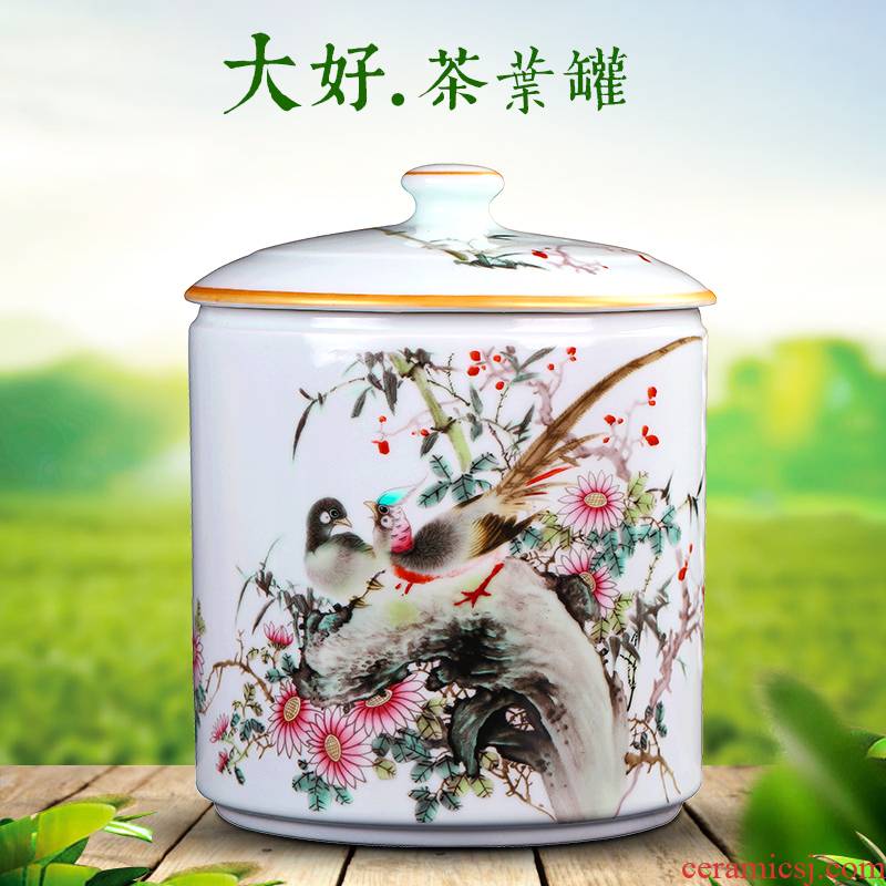 Ceramic tea pot seal pot in large number 5 jins of loose tea, white tea storage box home coarse pottery tea pot