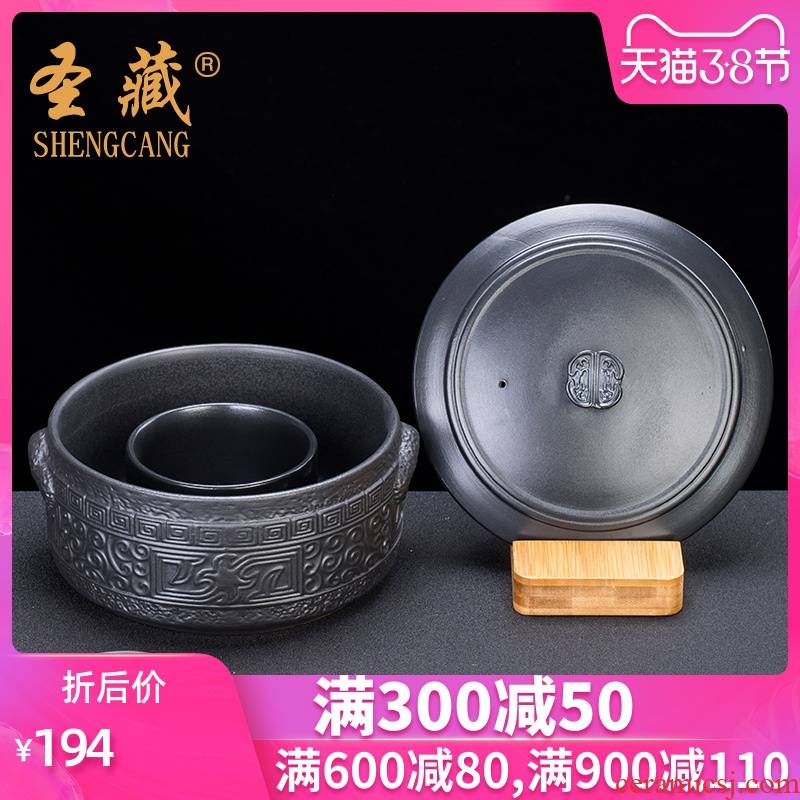 St hidden ceramic cooking pot large capacity filter home cooked tea bowl with cover black tea tea to burn the teapot to restore ancient ways