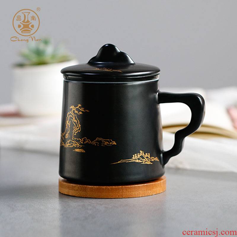 Chang south jingdezhen ceramic cups cup office cup with cover filter cup large capacity to ultimately responds a cup of tea cups