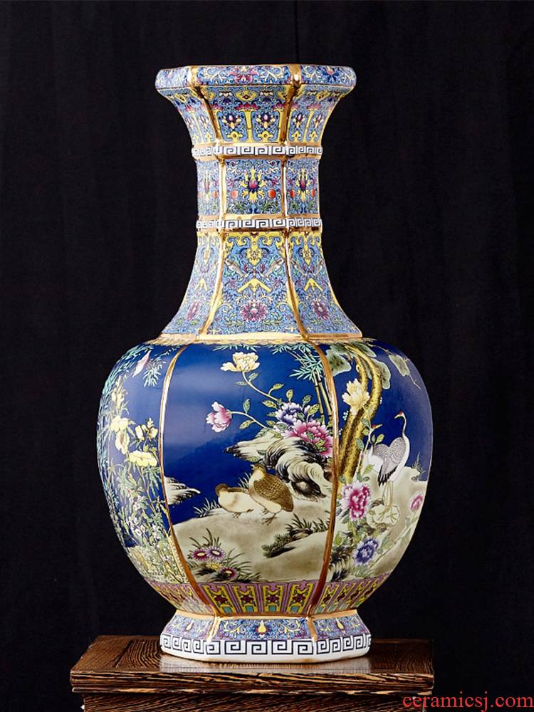 Household act the role ofing is tasted furnishing articles sitting room classical Chinese porcelain jingdezhen ceramics handicraft cloisonne antique vase