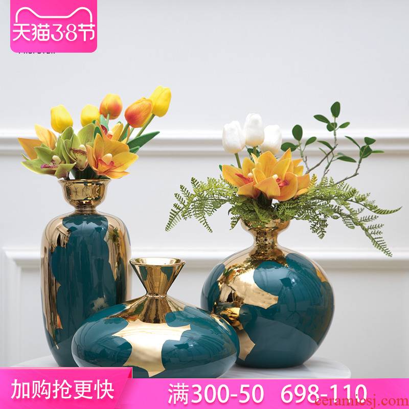 European American ceramic vase furnishing articles home sitting room dry flower arranging flowers home TV ark, decoration decoration ideas