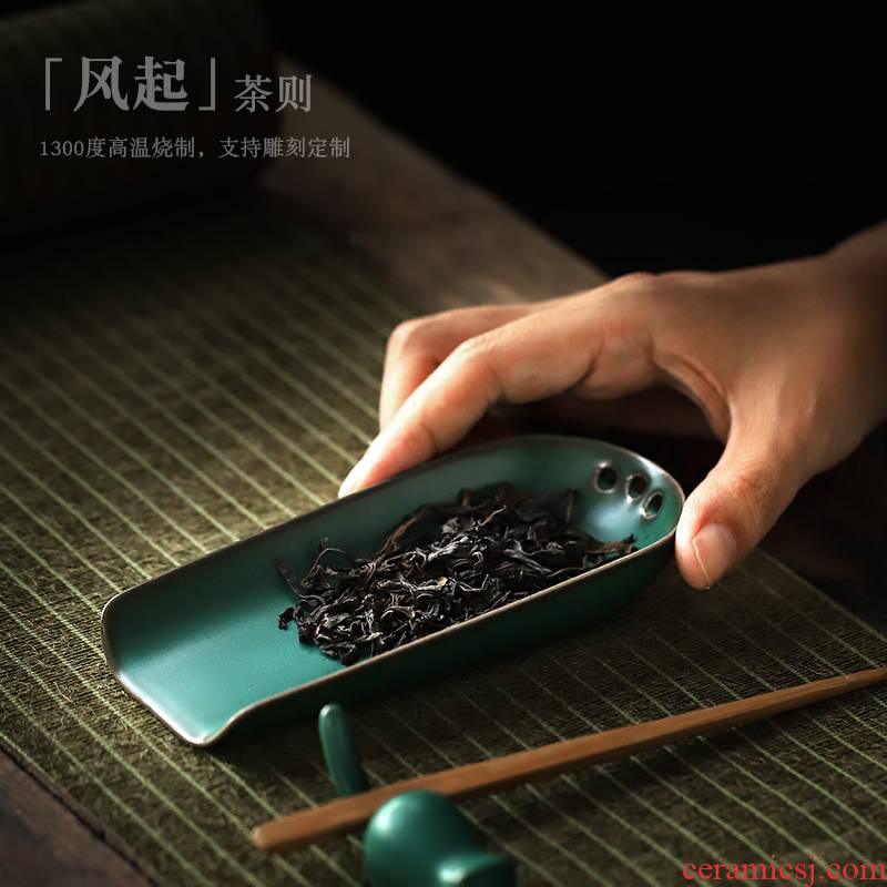 ShangYan Japanese kung fu tea accessories ceramic tea, enjoy tea holder wake creative tea spoon shovel TSP restoring ancient ways