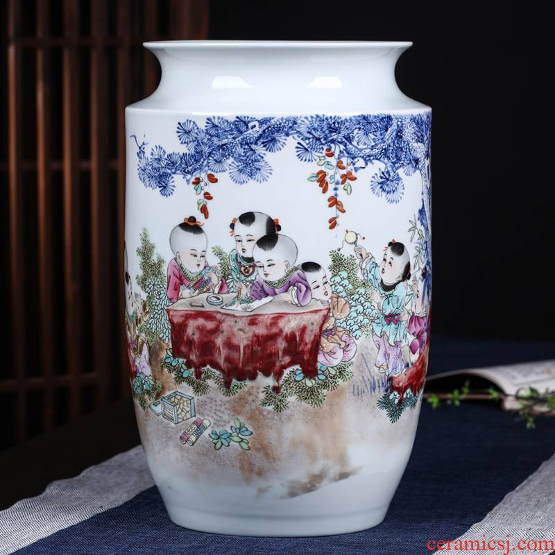 Offered home - cooked hand - made in blue and white porcelain vase pure manual youligong jingdezhen porcelain furnishing articles home sitting room adornment