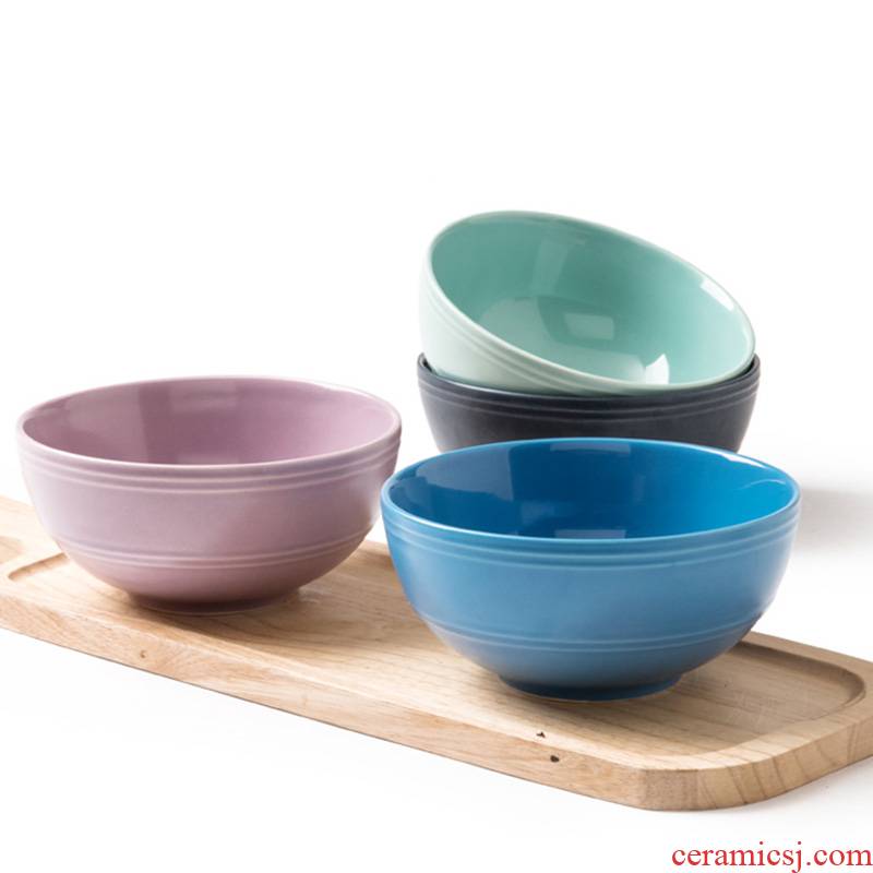 TaoDian household see colour and lovely Japanese large ceramic bowl bowl bowl dish bowl of soup bowl mercifully rainbow such as bowl dishes