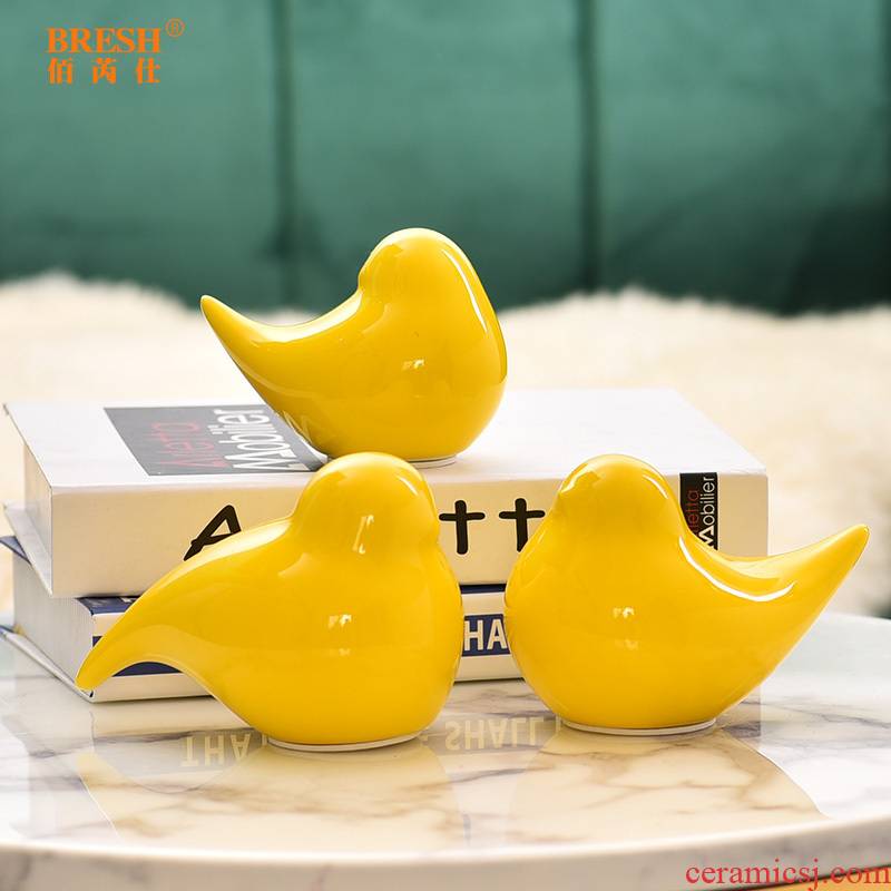 Ceramic, lovely bird decorations TV ark, bookcase creative home sitting room supplies new Chinese style western - style small place