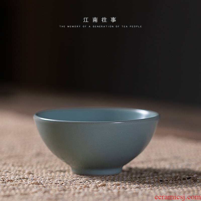 Jiangnan past shamrock wide koubei kung fu tea set your up ceramic cup sample tea cup your porcelain inside the master CPU