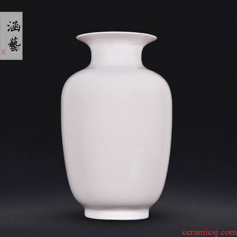 Jingdezhen ceramic white ceramic vase household act the role ofing is tasted furnishing articles white tire plain vase decoration bottles
