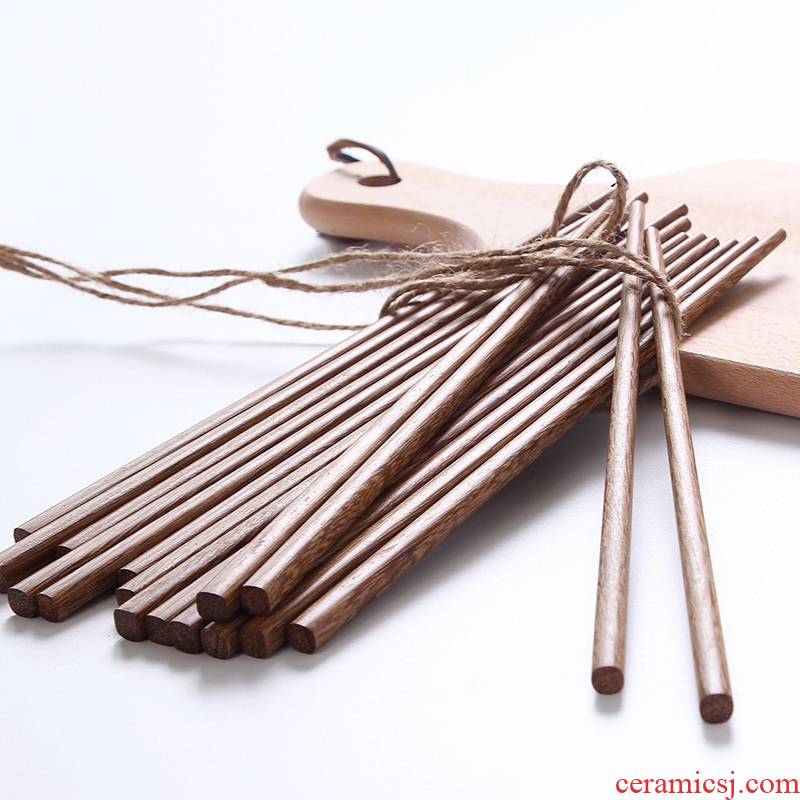 Porcelain color beautiful outfit that 10 pairs of chopsticks environmental protection, the log wings without lacquer idea for Japanese household solid wood, wooden chopsticks chopsticks