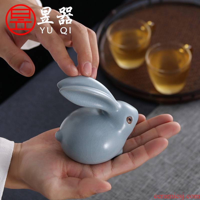 Yu is your up open the slice pet rabbit tea to keep play tea accessories ceramic individuality creative tea tea tray was furnishing articles