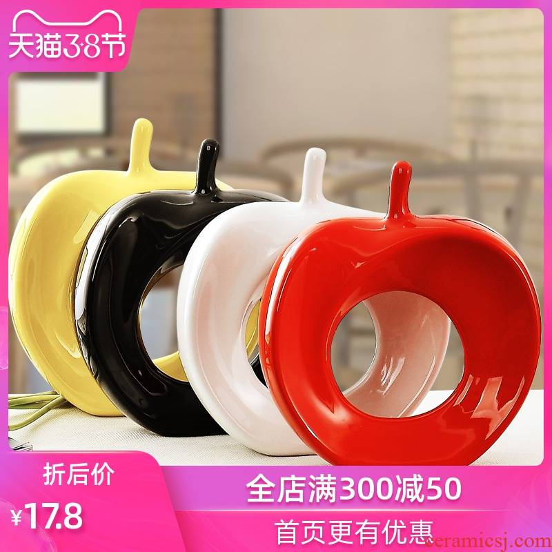 Household act the role ofing is tasted creative decoration ceramics craft a new home decoration furnishing articles wedding gift wedding apple in peace