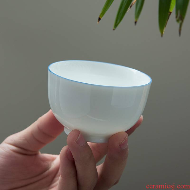 Good thing JingLanPin CPU master of jingdezhen ceramic sample tea cup cup white porcelain single CPU kung fu tea cups of tea taking