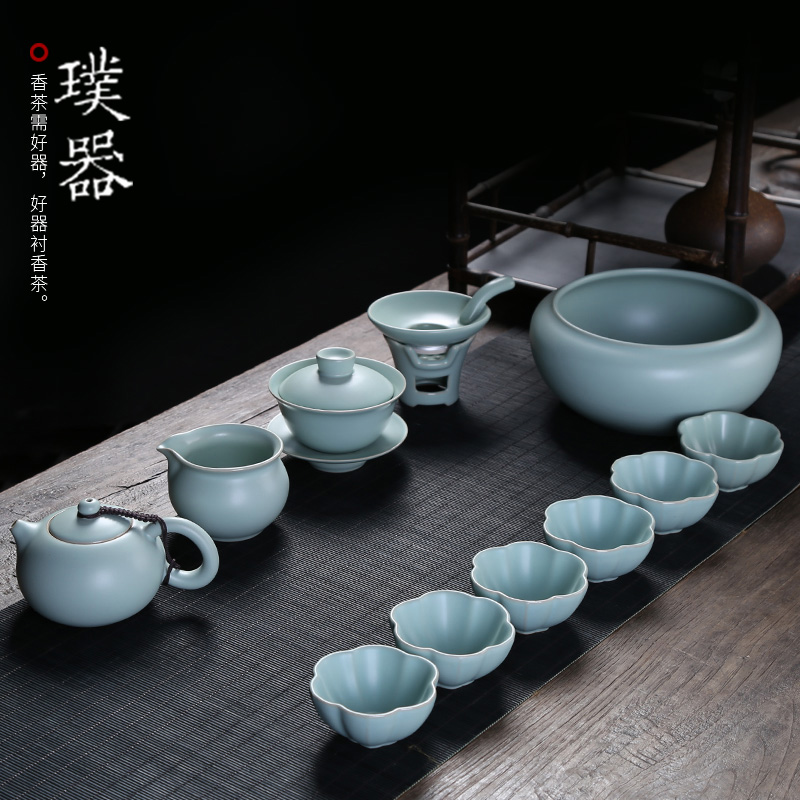 Brand to implement your up kung fu tea set manually open your porcelain pieces of a complete set of ceramic tea tureen teapot tea cups
