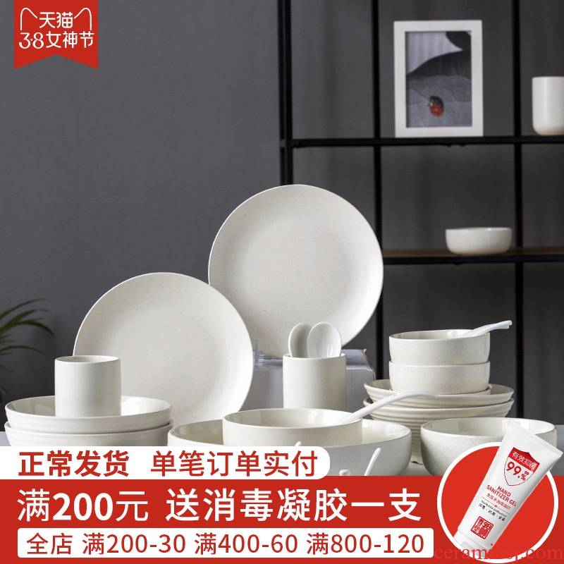 Jian Lin, a Japanese creative dishes eat dishes suit household ceramics tableware 48 home 4 to 6 people in northern Europe