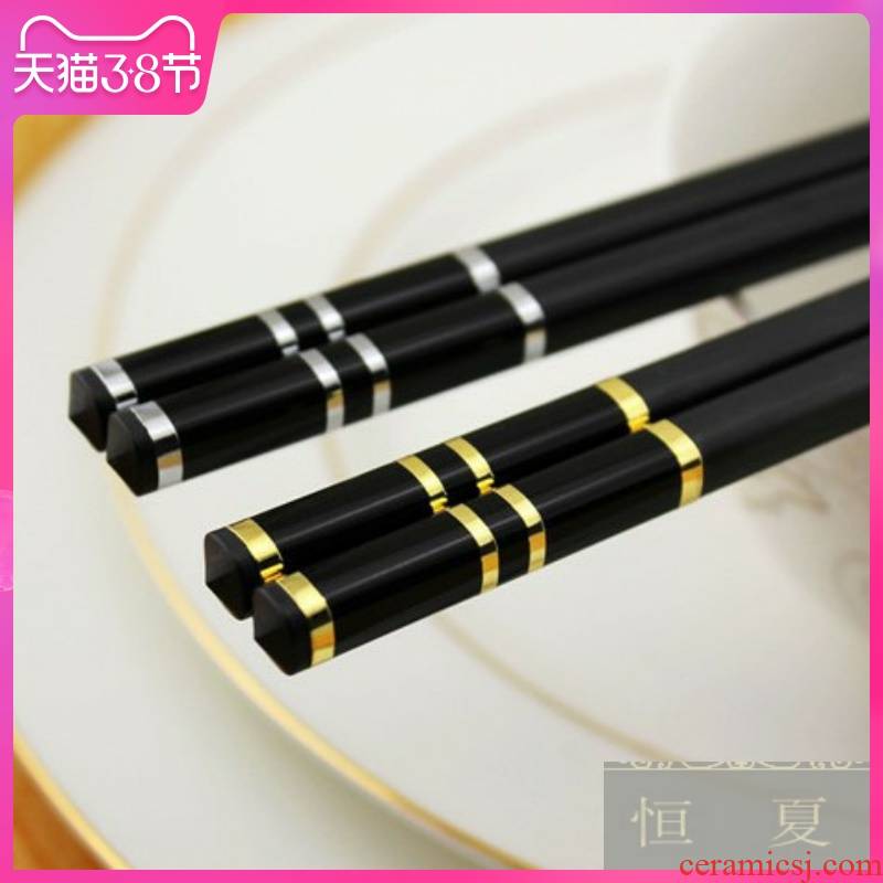 Non mouldproof home outfit titanium alloy ceramic high - temperature chopsticks chopsticks web celebrity special high - grade 10 pairs of antiskid hotel